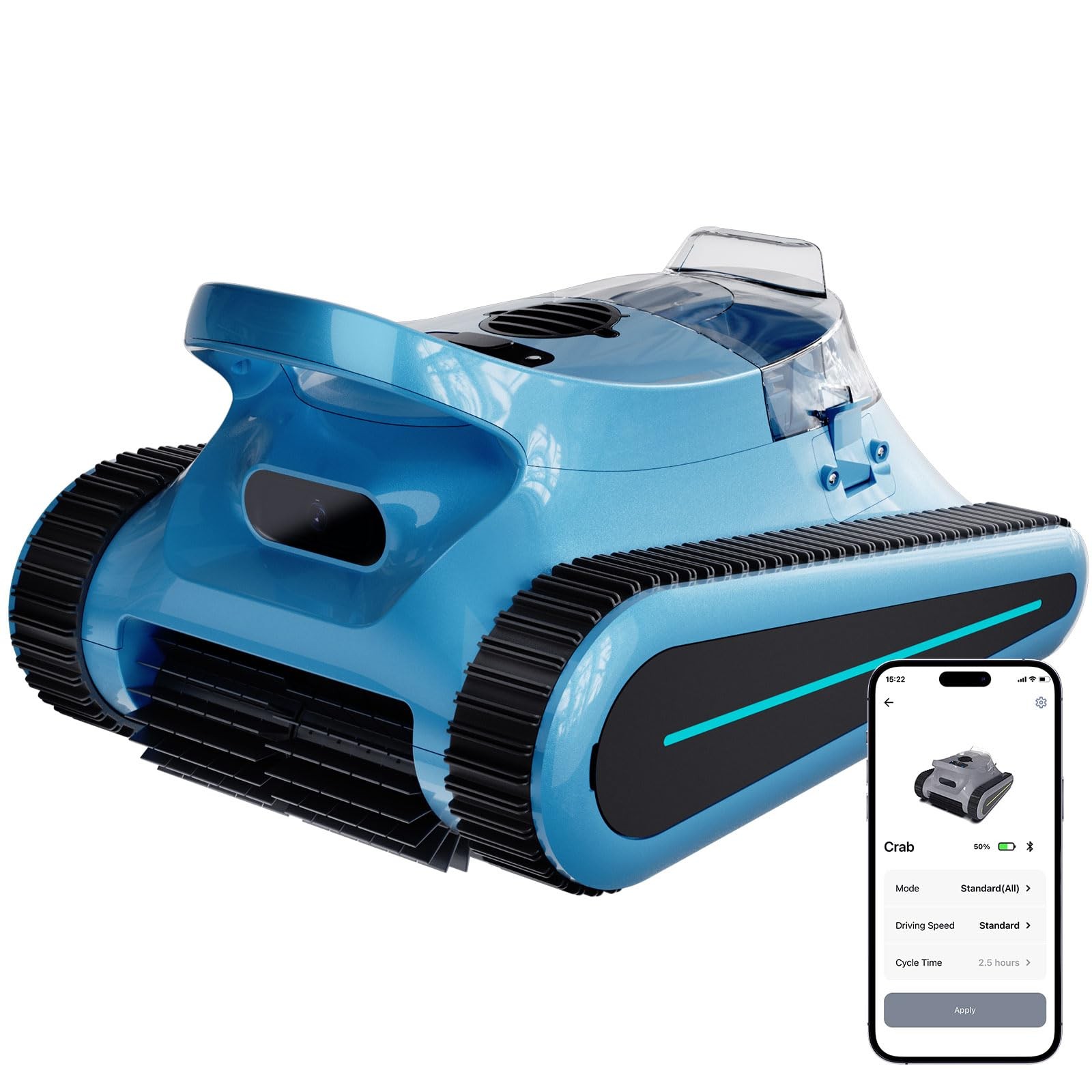 Cordless Robotic Pool Cleaner 180W Brushless 45000Pa Suction