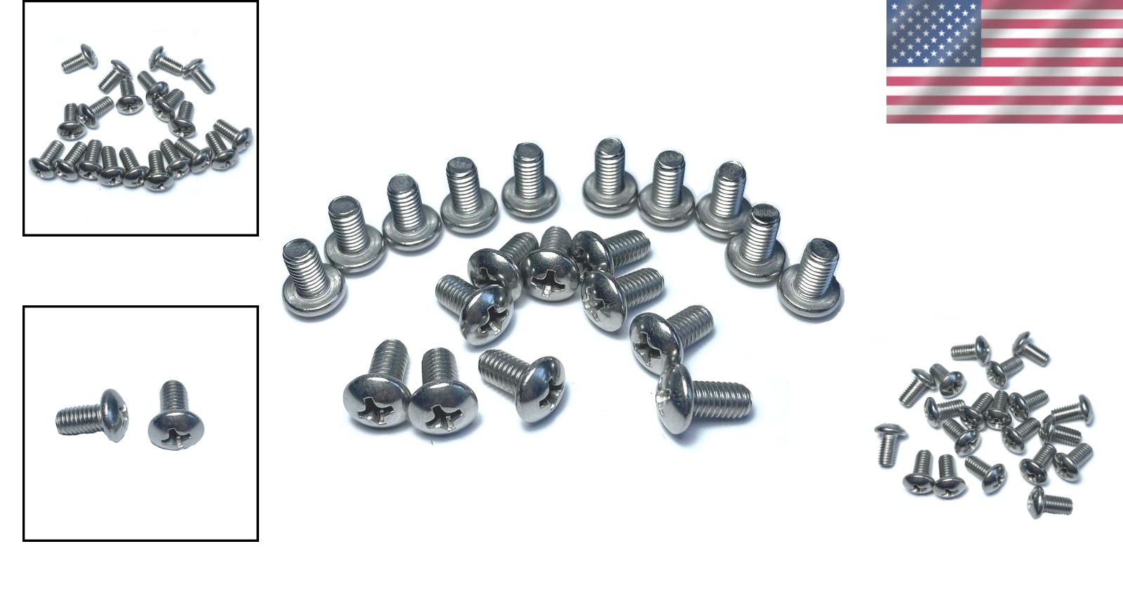 20-Pack 10-32 X 3/8 Inch C40 Stainless Steel Screws for Pool Cleaner Replacement