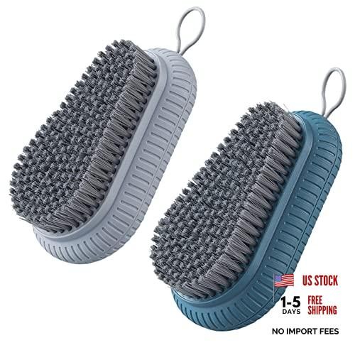 2PCS Heavy Duty Nail Brush for Fingernails – Blue & Bule & Grey