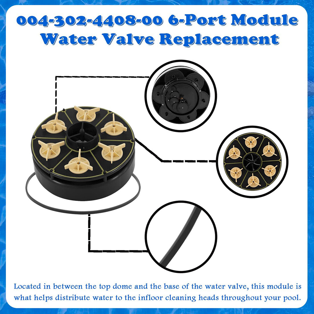 for 004-302-4408-00 Paramount 6 Port Module Water Valve with Valve Shell O-ring