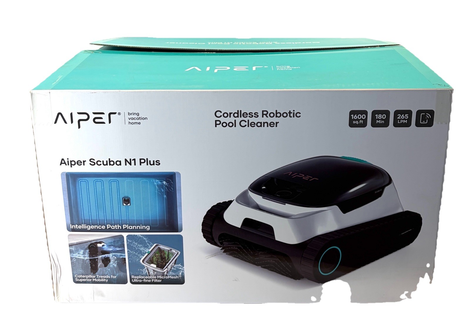 Aiper Scuba N1 Plus Cordless Robotic Pool Vacuum For In/ Above Ground Pools