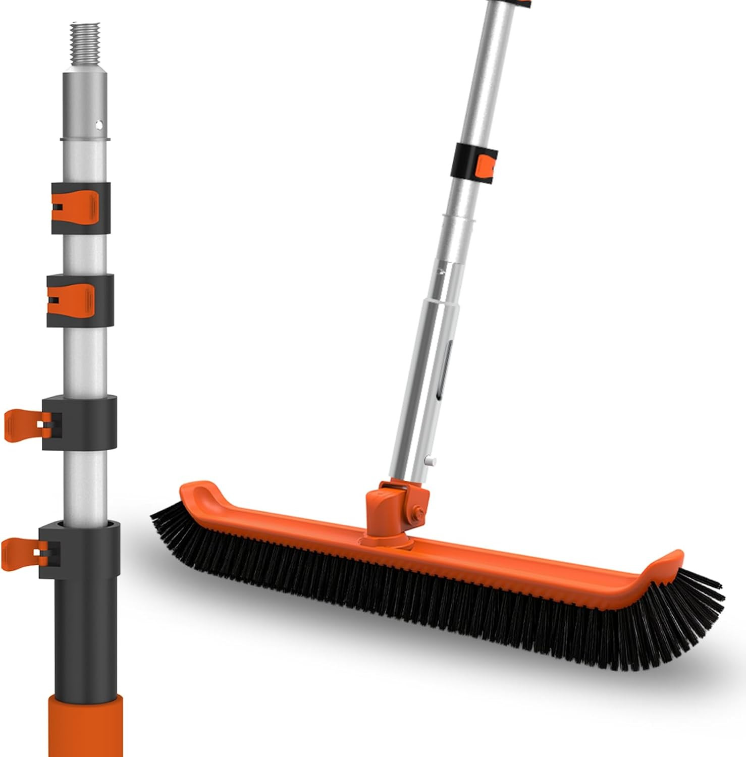 Pool Brush with 16FT Telescopic Pole Cleaner Head