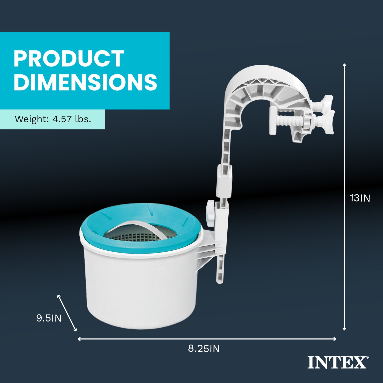 Intex Deluxe 800 GPH+ Wall-Mounted Swimming Pool Surface Automatic Skimmer(Used)
