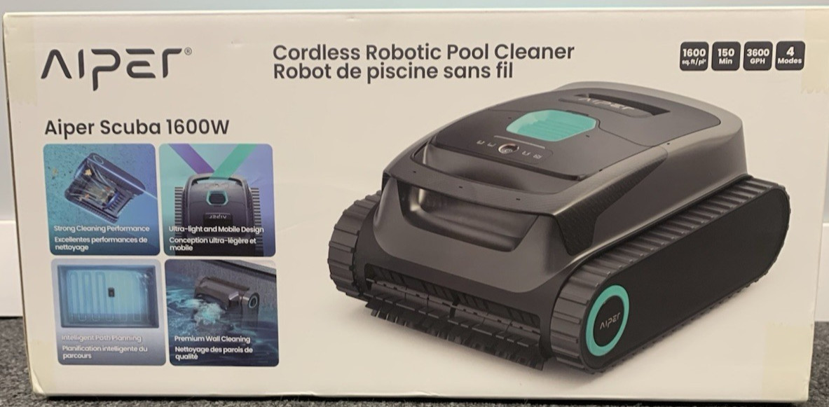 AIPER SCUBA 1600W – CORDLESS ROBOTIC POOL CLEANER – SEALED