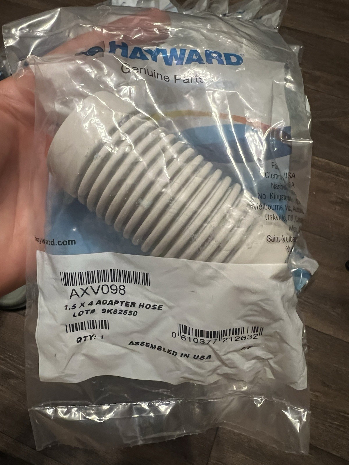 Hayward Pool Cleaner Hose Adapter 1.5″ to 4″ Female Grey Connector Part AXV098