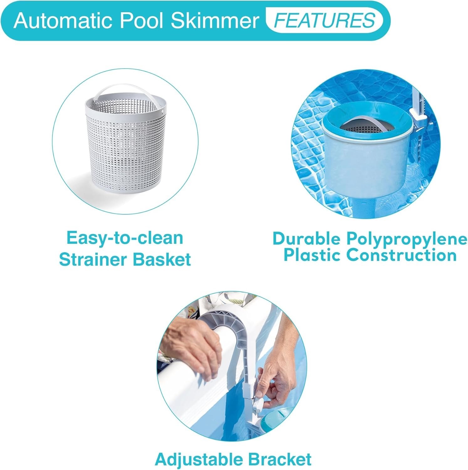 Deluxe Wall Mount Swimming Pool Surface Skimmer