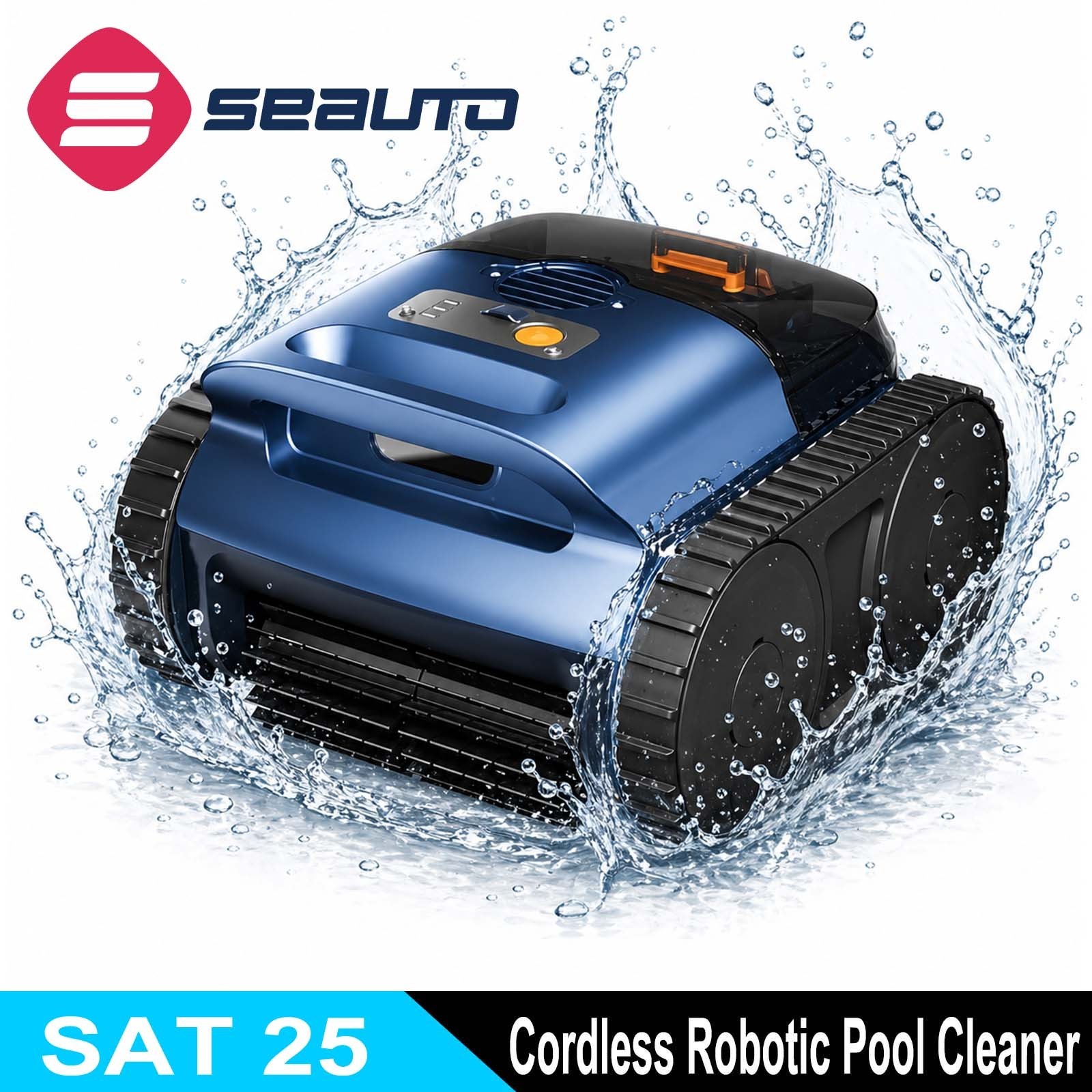 Seauto SAT25 Pool Cleaner, Smart Cordless Robotic Pool Vacuum for Inground Pools