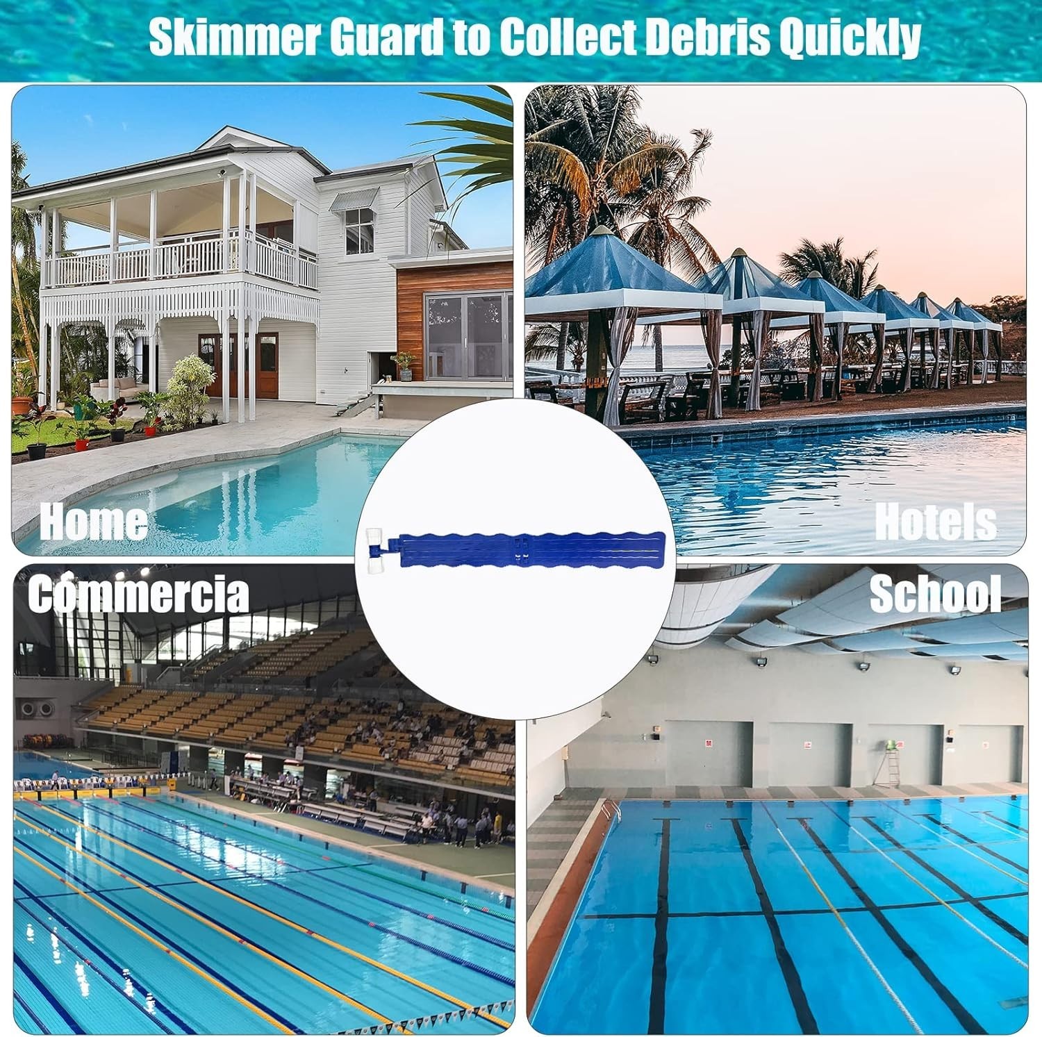 Hands-Free Pool Skimmer Arm – Durable, Fits Most In-ground Skimmer Systems