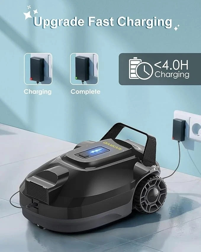 Cordless Pool Robot Vacuum Rechargeable Robotic Cleaner for Flat Pools up to 900