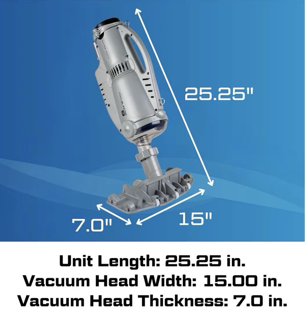Pro 1000 Commercial Pool Vacuum for Inground Pools, Cordless Portable Heavy Duty