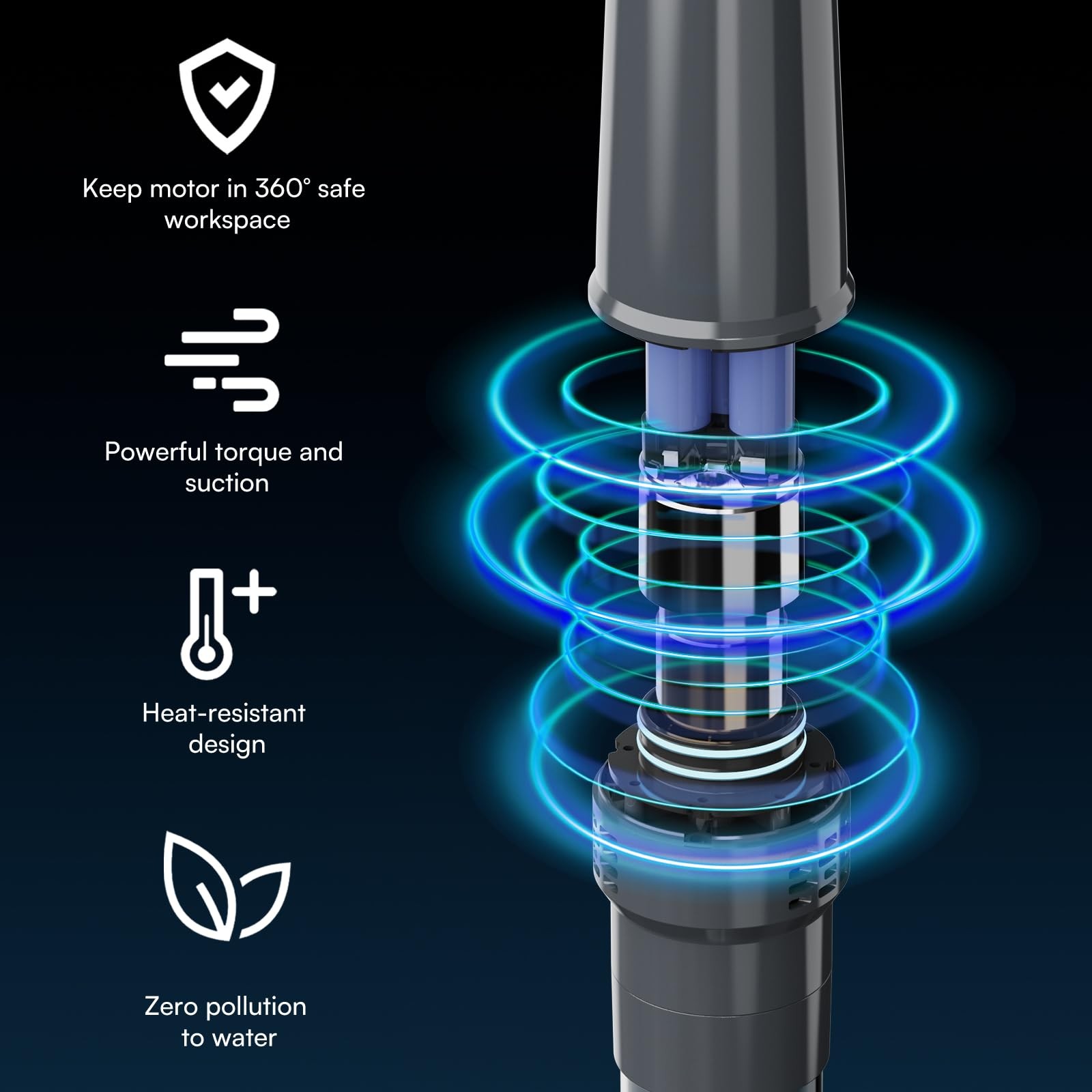 PoolMr Handheld Pool Vacuum for Above Ground & Hot Tub Vacuum, Black