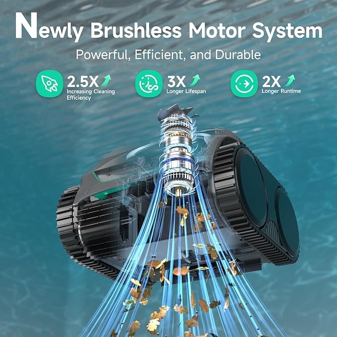 WYBOT C2 Cordless Robotic Pool Cleaner, Dual Filtration, Pool Vacumm Robot