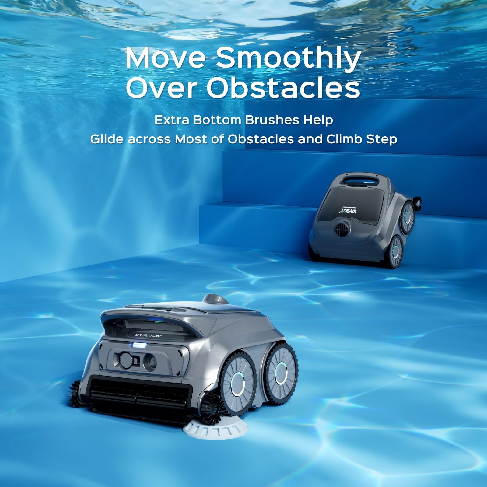 WYBOT B1 Robotic Pool Cleaner Cordless Wall Waterline Cleaning Edge Cleaning