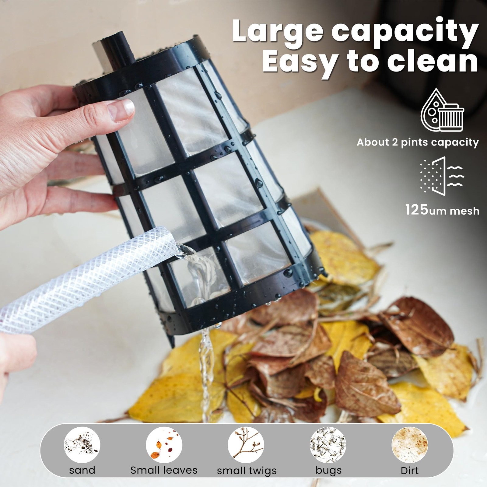 Cordless Handheld Pool Vacuum with Telescopic Pole 18GPM Powerful Suction, 90Min