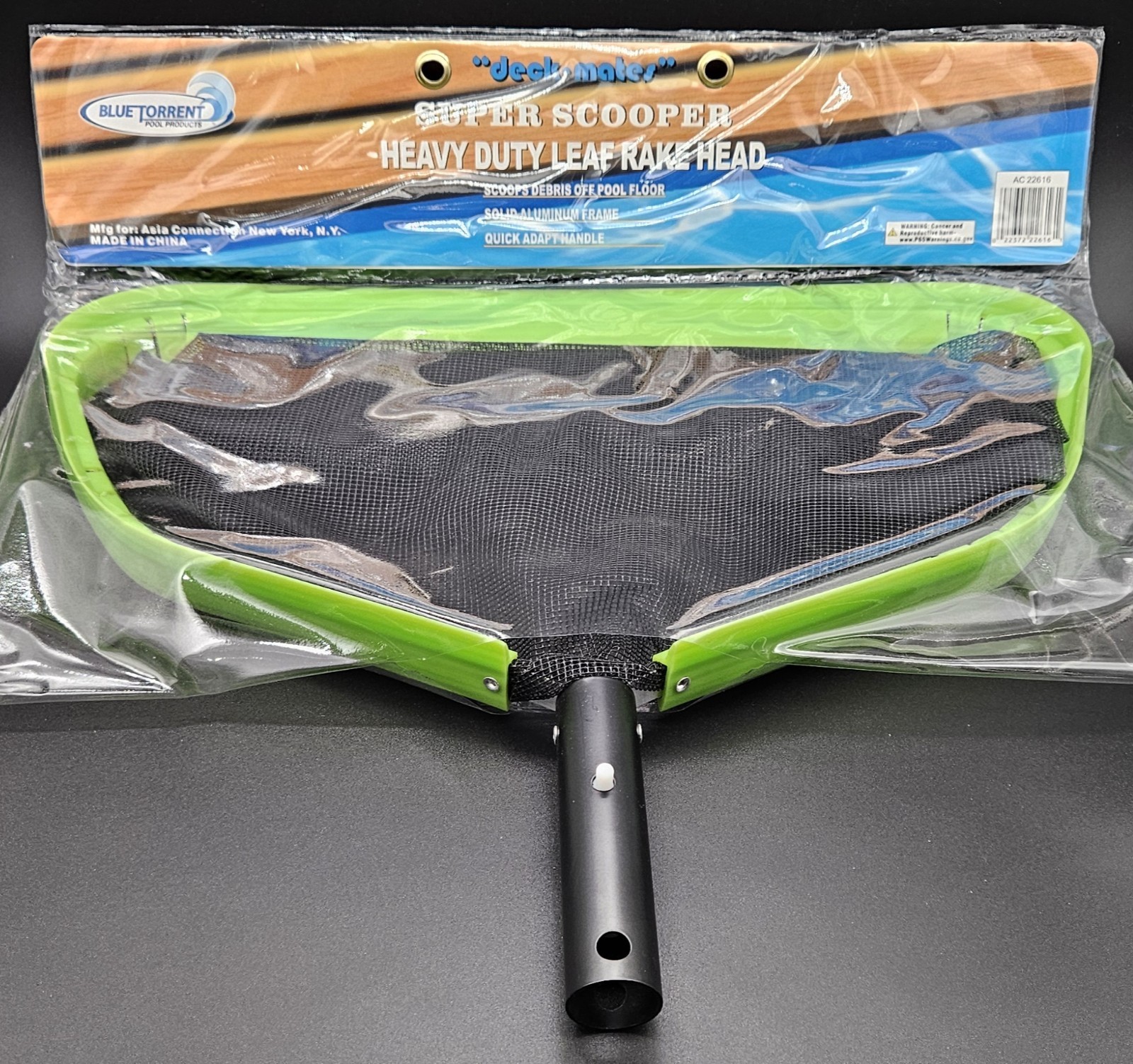Swimming Pool Super Scooper HD Leaf Rake – 18″x11″ Net – New In Package