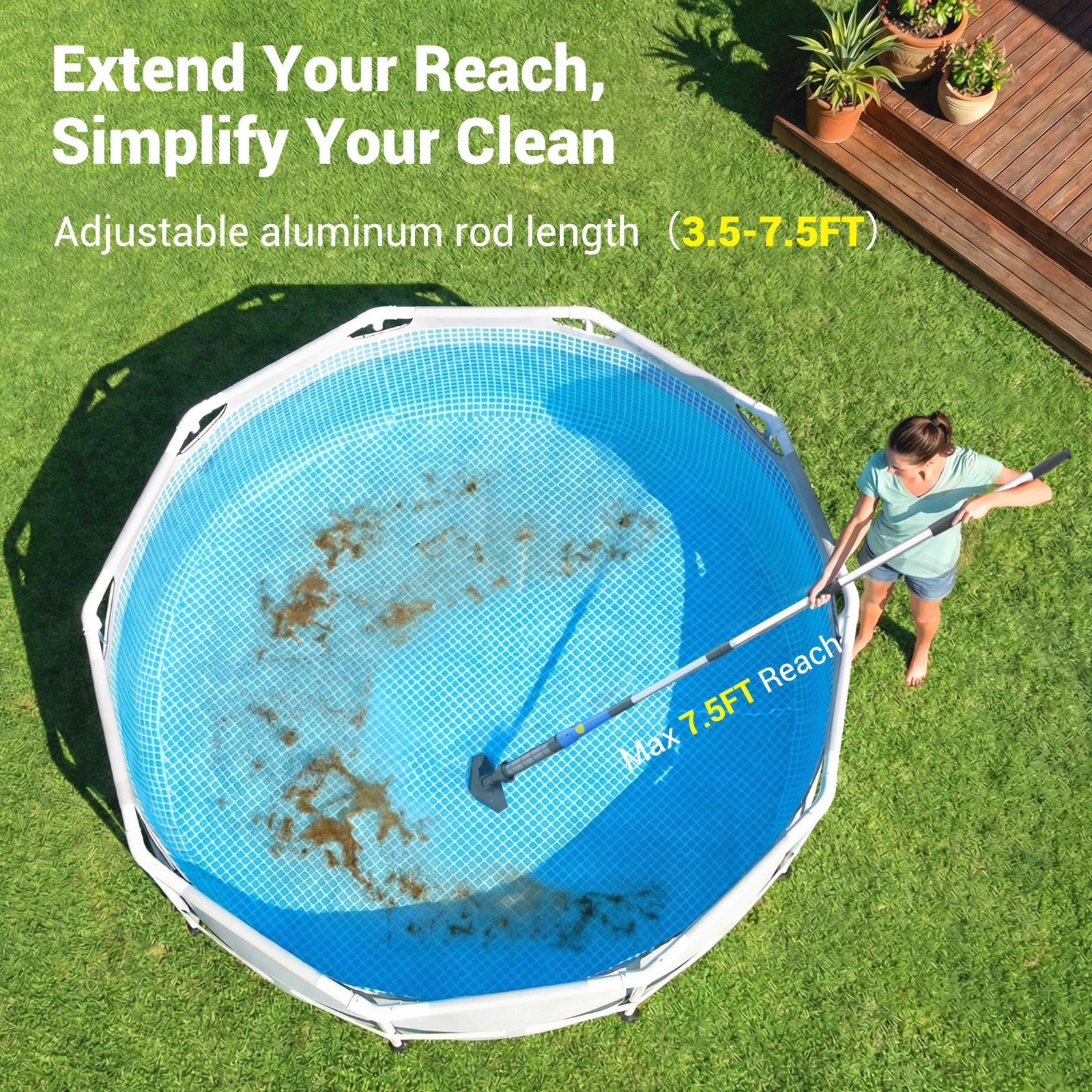 Cordless Hot Tub Vacuum Cleaner | Rechargeable Handheld Pool Cleaner for Spas &