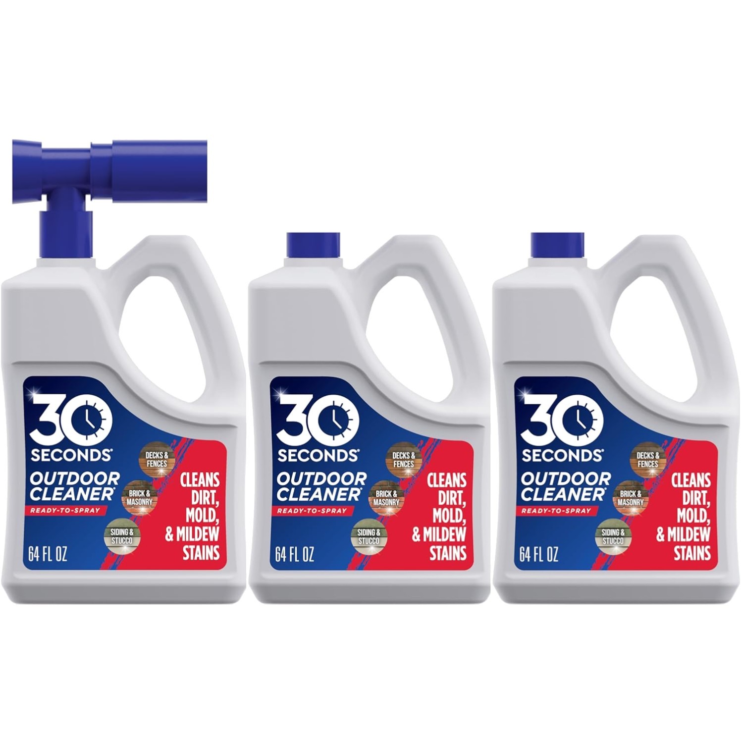 Luxurious Outdoor Cleaner Pack – 3 Bottles, Safe for Lawns, Cleans Algae Stains