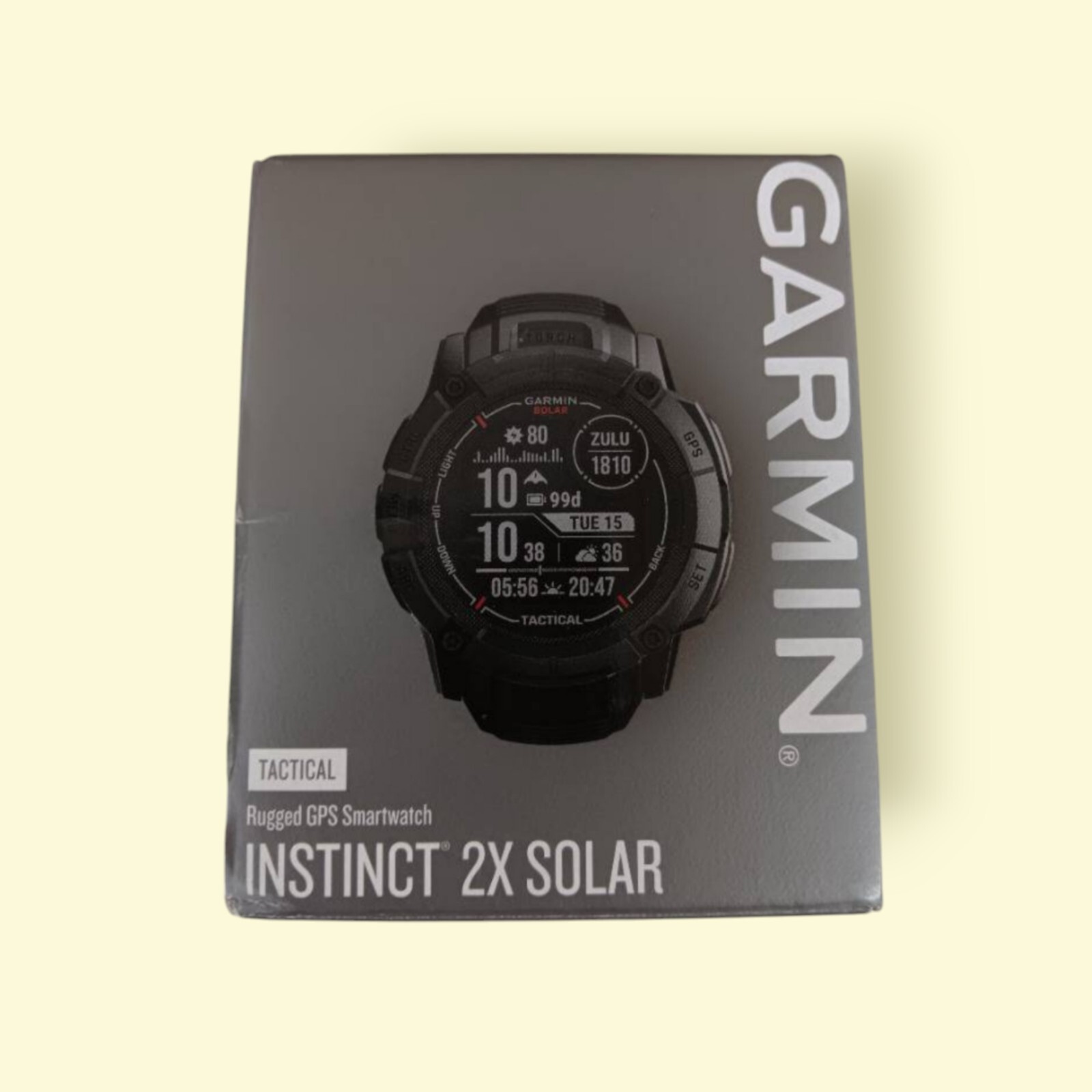 Garmin Instinct 2X Solar Rugged GPS Smartwatch – Tactical Edition
