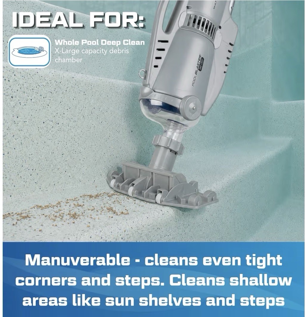 Pro 1000 Commercial Pool Vacuum for Inground Pools, Cordless Portable Heavy Duty