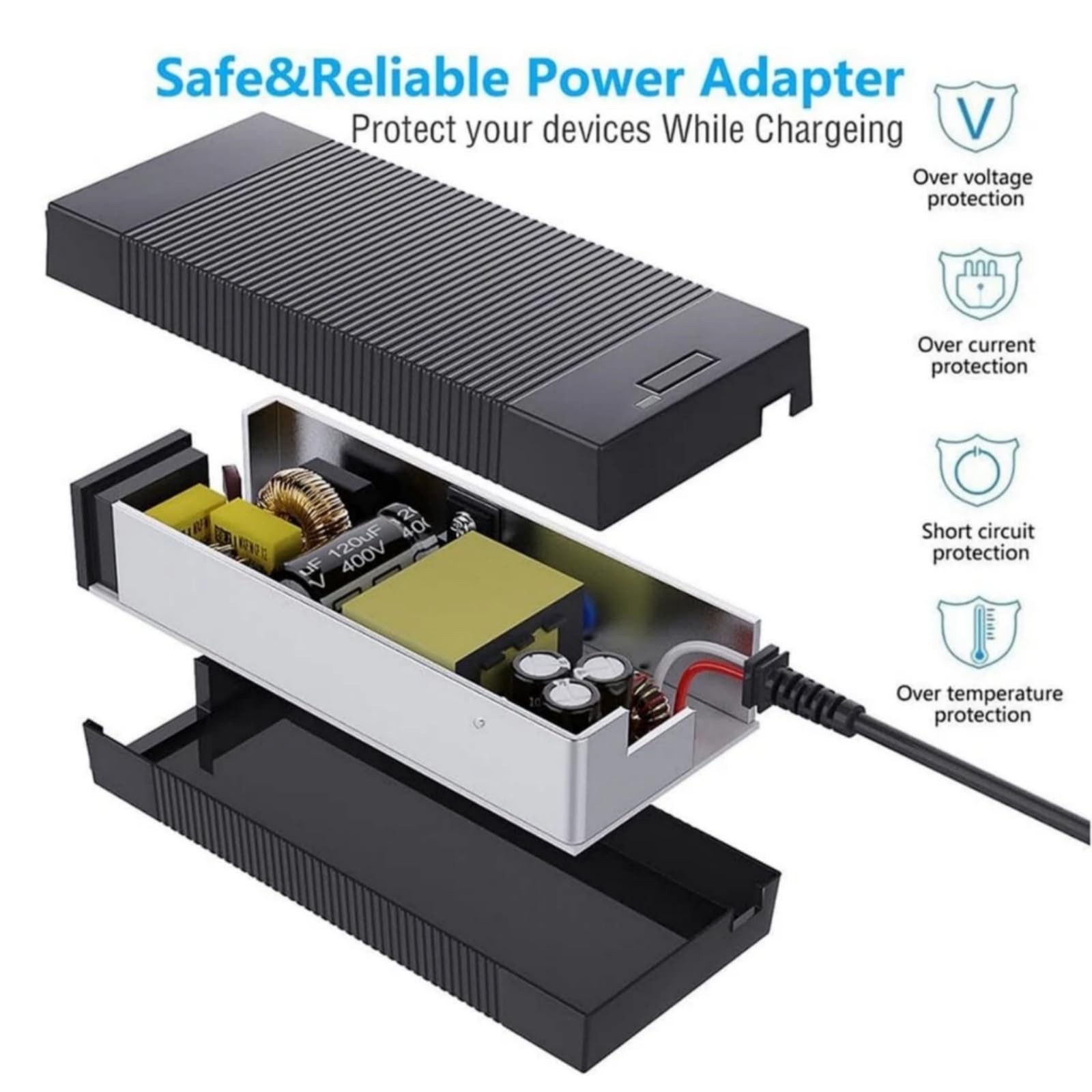 25.2V 2.6A Quick Charger Cord for Robotic Pool Vacuum Cleaner, AC Power Supply