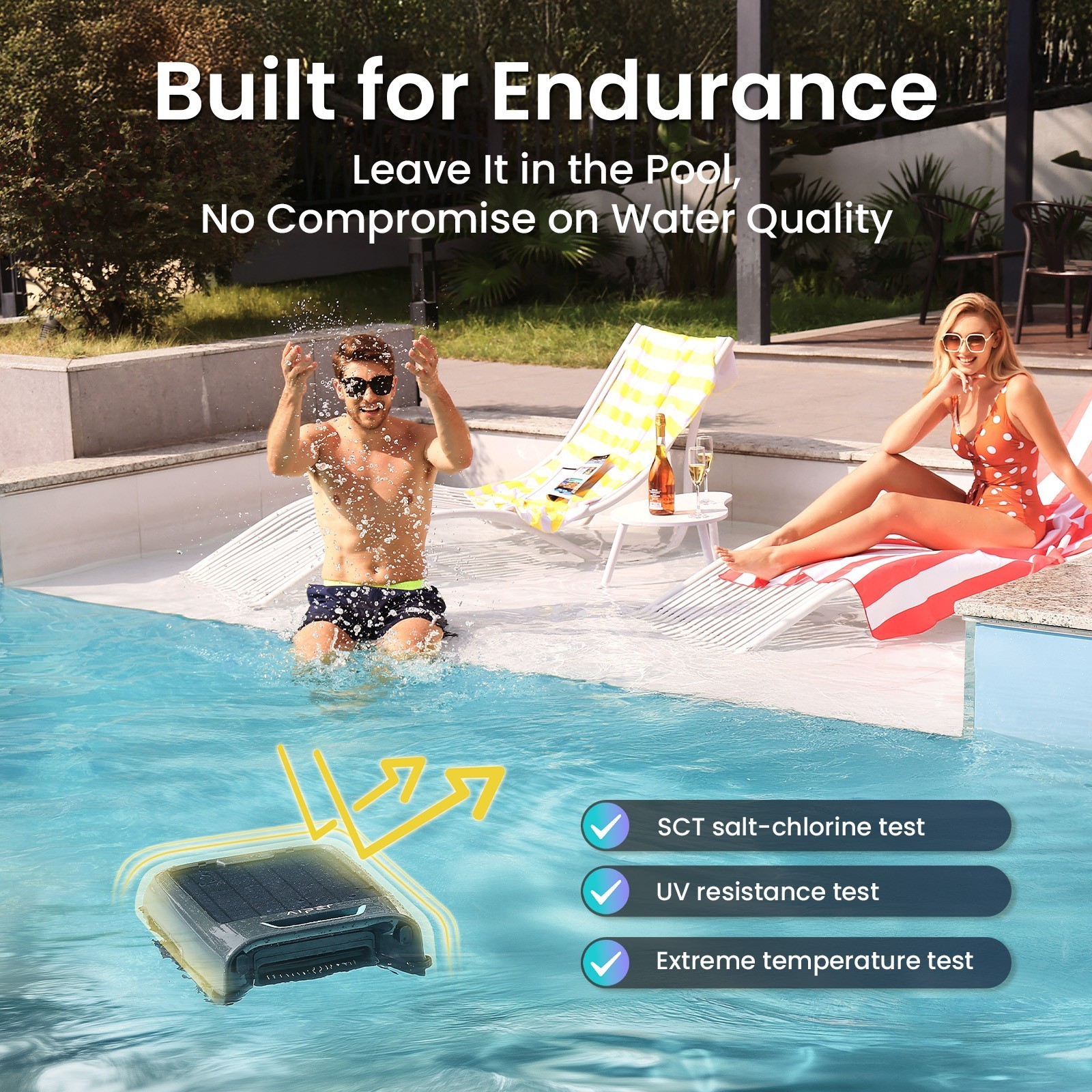 AIPER EcoSurfer S2 Robotic Pool Skimmer Automatic Surface Cleaner Solar Power