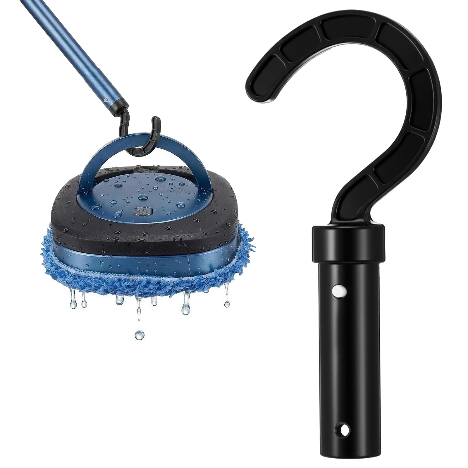 Grevosea Pool Robot Retrieval Hook for All Robotic Cleaners, Universal Black