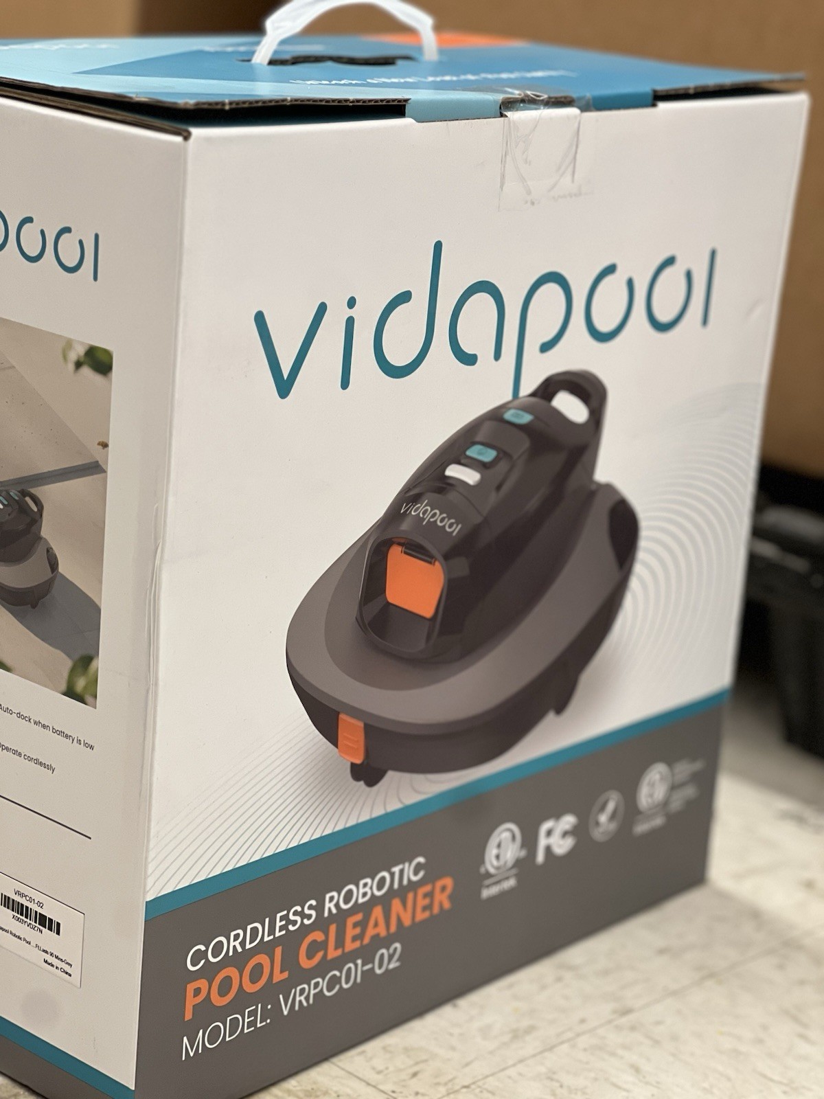 Vidapool Cordless Robotic Pool Vacuum Cleaner VRPC01-02 Self-Parking