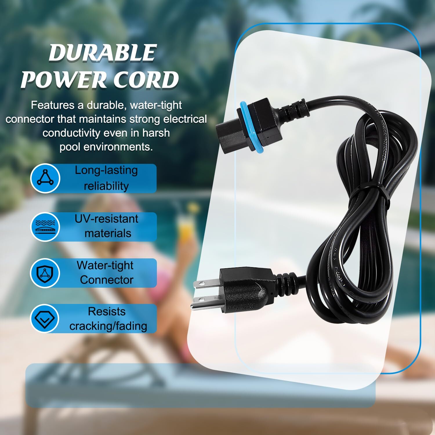 58984402L Power Cord for Maytronics Dolphin Pool Cleaners Power Supply Devices