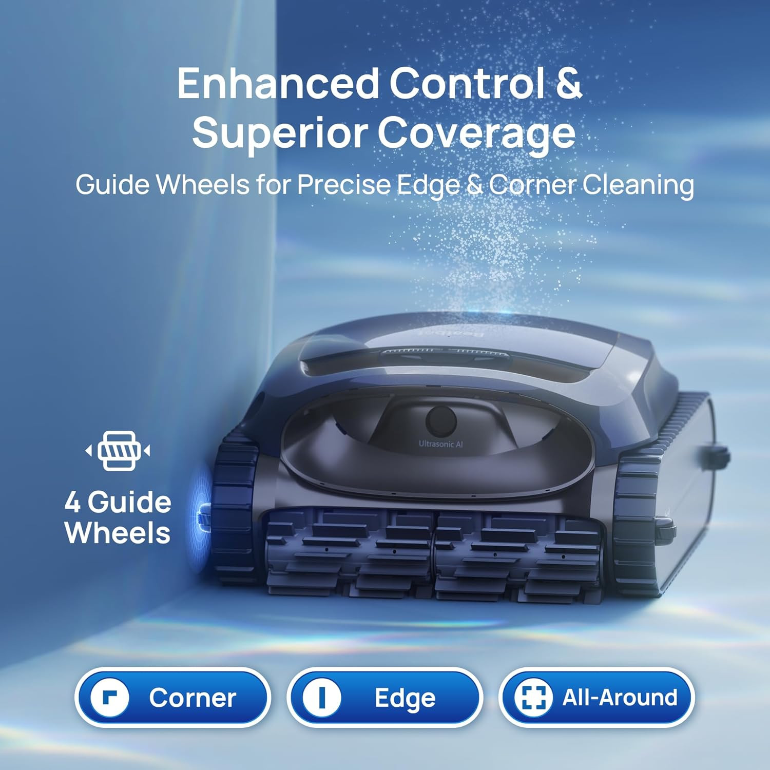 Pool Vacuum Cleaner Smart Surface (2025 Upgrade) Aquasense 2 Cordless Robotic