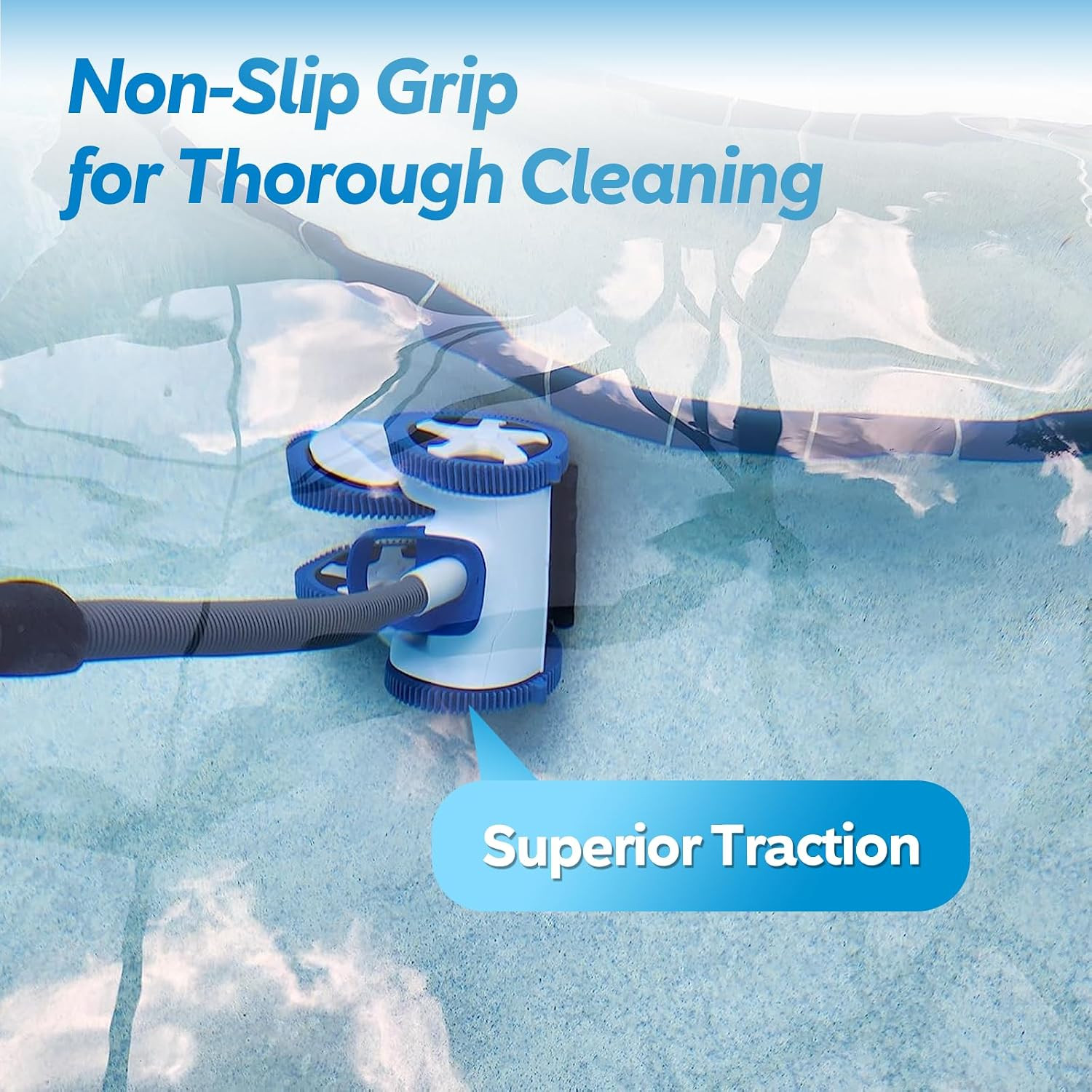 Pool Cleaner Tires, Blue Front and Rear Tires Combo Kit Compatible with Hayward