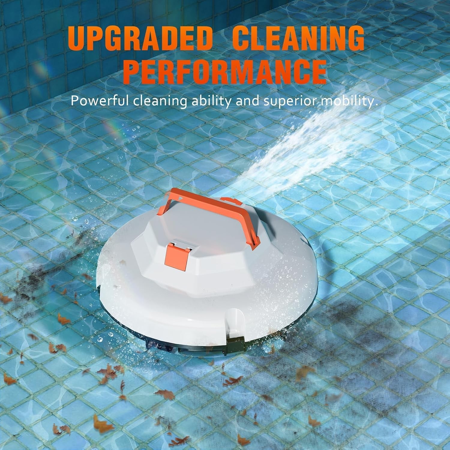 KOSGHO JQR-V201 Cordless Robotic Pool Cleaner Dual Motor 5200mAh 130min Runtime