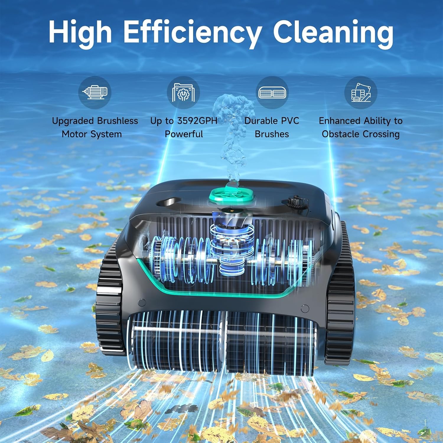 WYBOT C2 Robotic Pool Cleaner, Cordless Pool Vacuum for Inground Pools