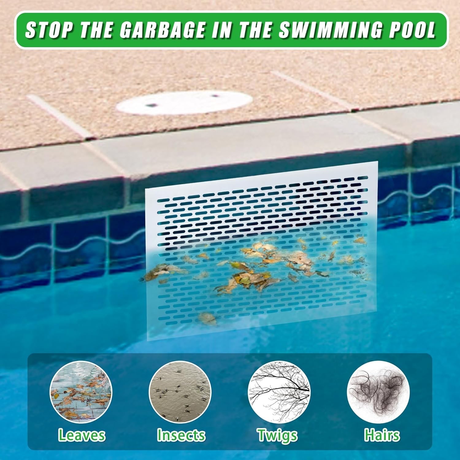 Pool Skimmer Guard Kit Leaf Net Shield for Inground & Above Ground Pools