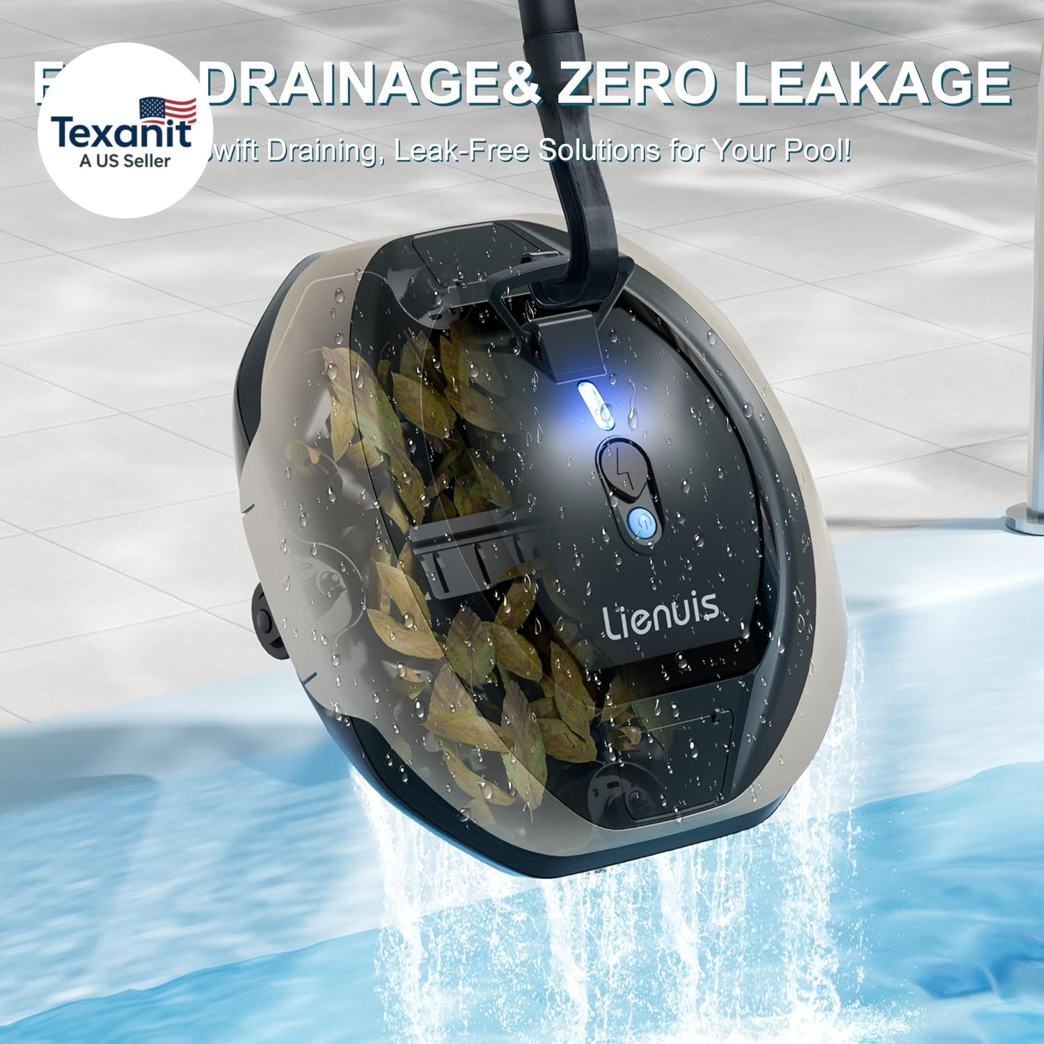 Cordless Pool Cleaner Robot, Robotic Pool Cleaner with 4400Mah Battery,Pool Vacu