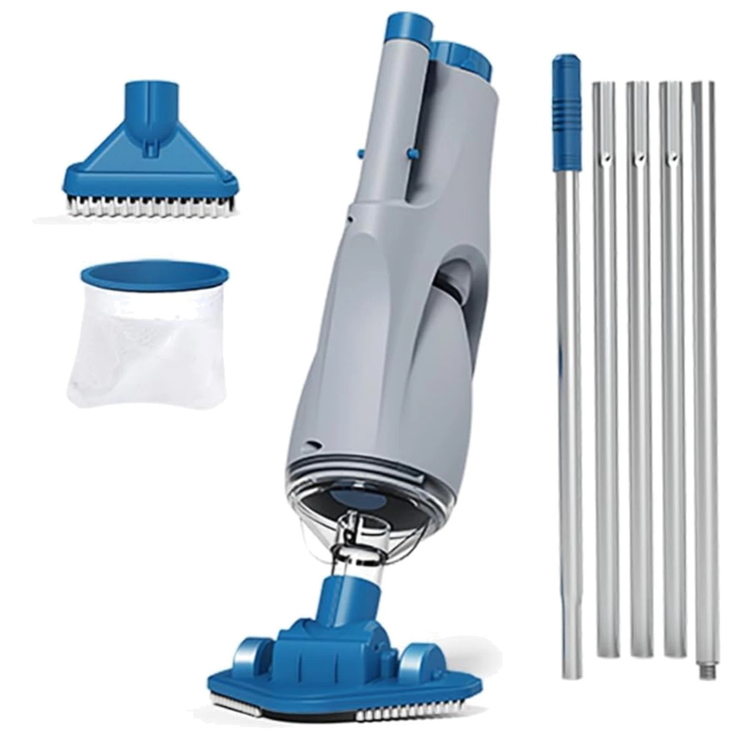Portable Pool Vacuum for Above Ground Pools, 60min Runtime