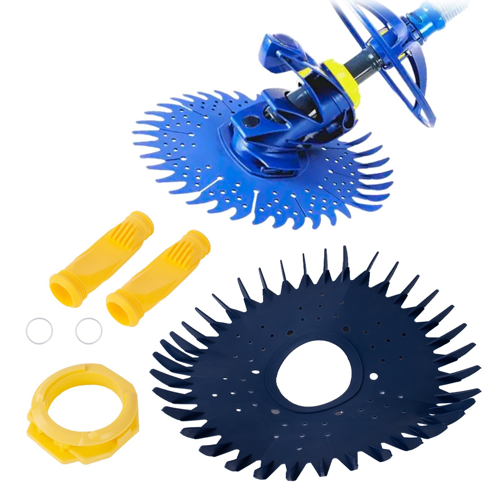 Pool Cleaner W70329 Finned Disc & W69698 Diaphragm & W70327 Foot Pad Kit Replace