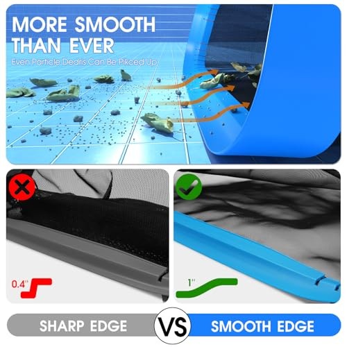 Upgraded Self-Repair Pool Net, Pool & Pond Cleaning Skimmer with Heavy 17.5inch