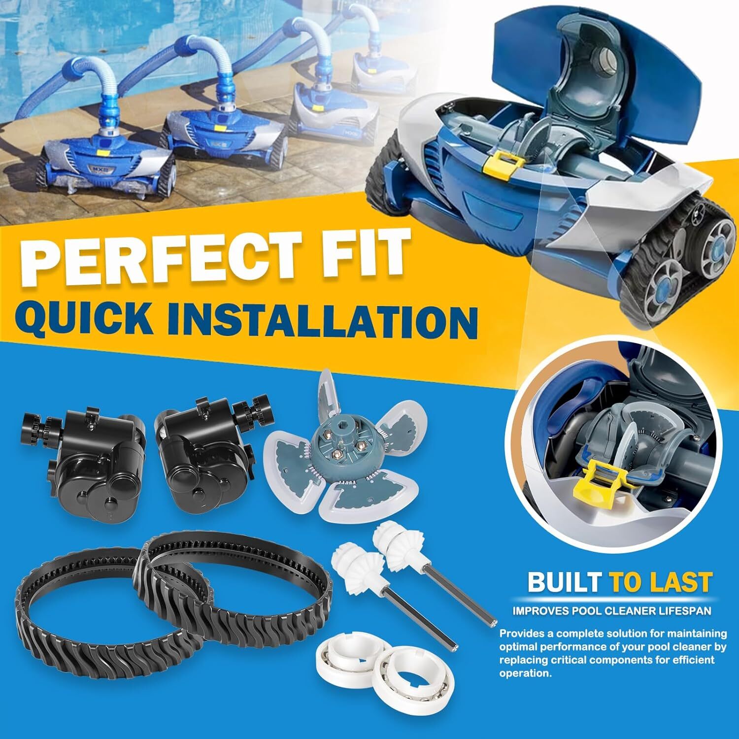 Barracuda MX8 Tune Up Rebuild Kit for Zodiac MX8 Elite MX6 Pool Cleaner R0796200