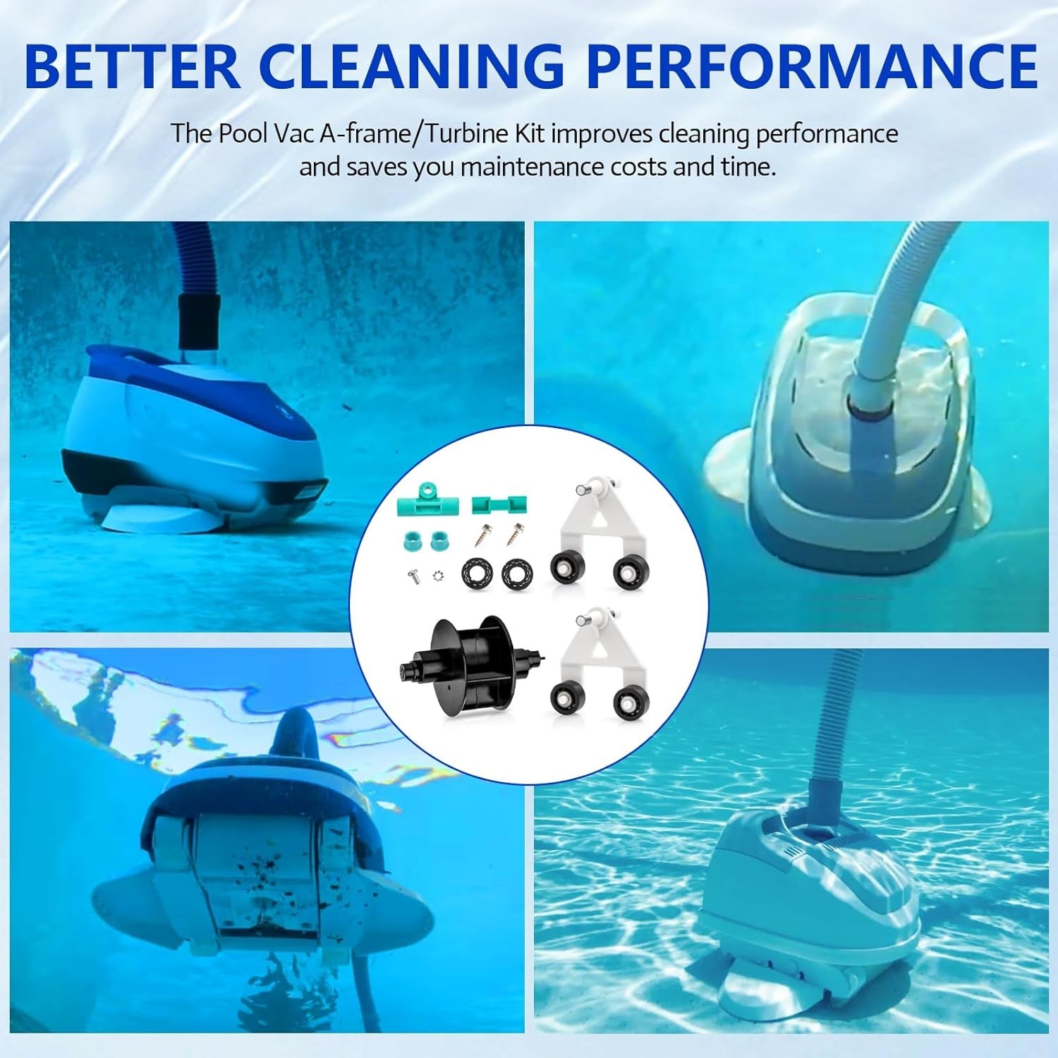 Pool Cleaner Parts Kit for Hayward Pool Vac Navigator Ultra Aquadroid Black