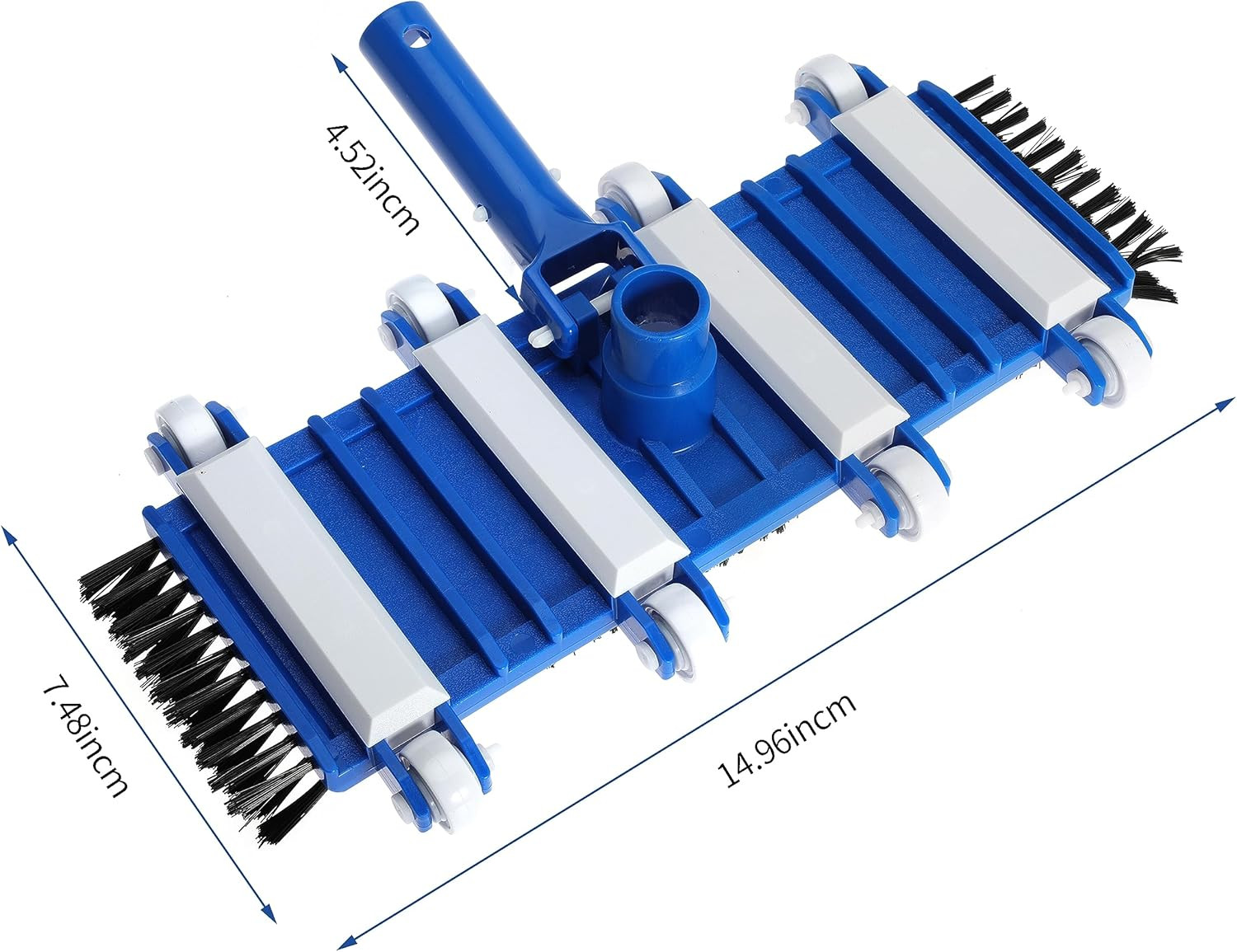 14″ Heavy Duty Pool Vacuum Head with Brushes Weighted Flexible Vacuum Head with