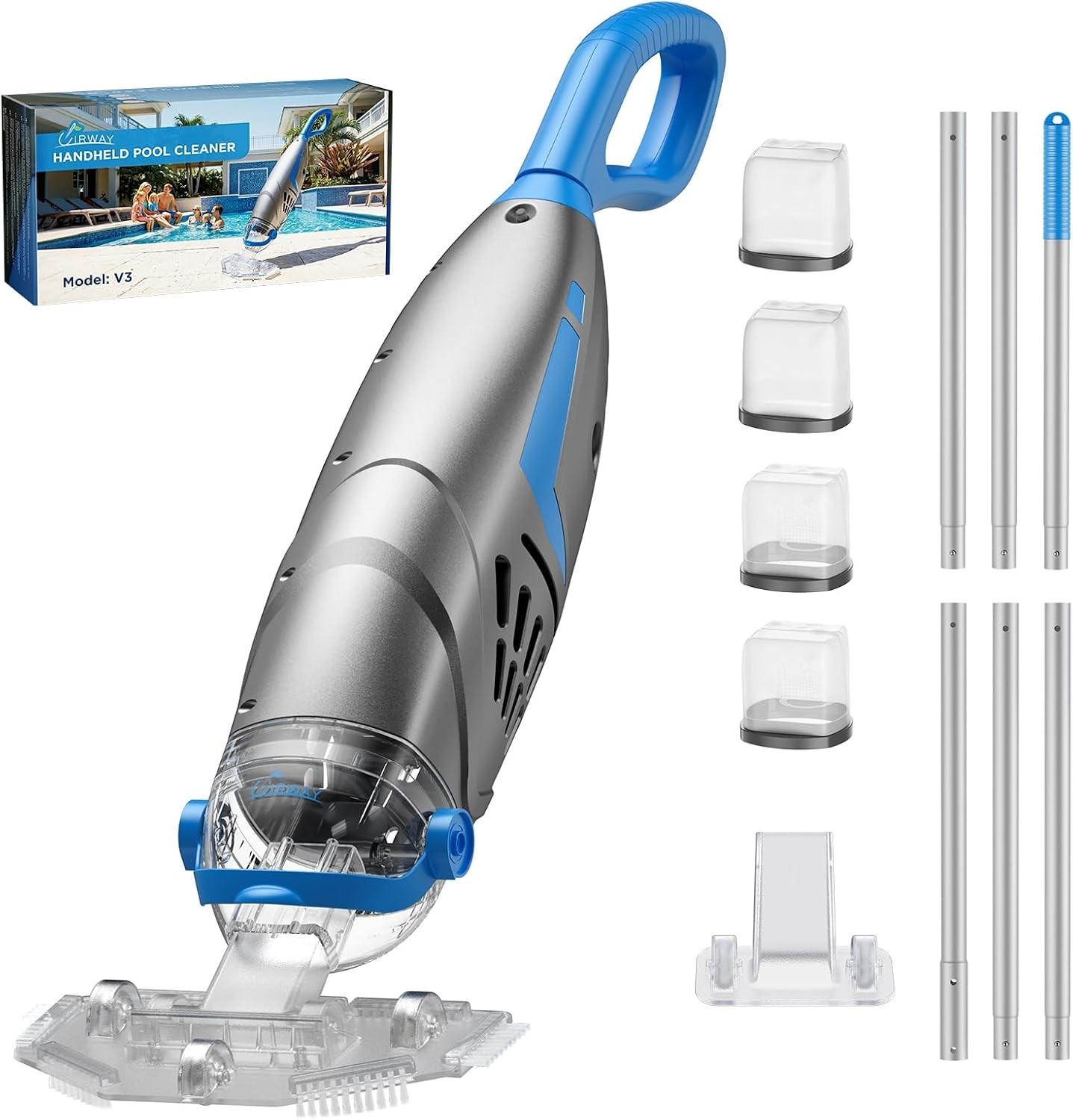 Pool Vacuum for above Ground Pool & Inground Pools, (2026 Upgraded) 26.5 GPM Hig
