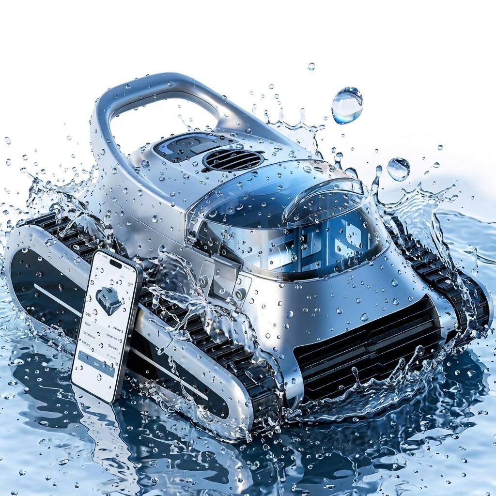 Automatic Robotic Pool Vacuum Pool Cleaner Wall Climbing Scrubber Inground Pool