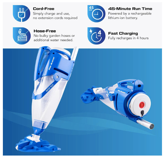 POOL BLASTER Centennial Cordless Pool & Spa Vacuum- Li Capacity Handheld