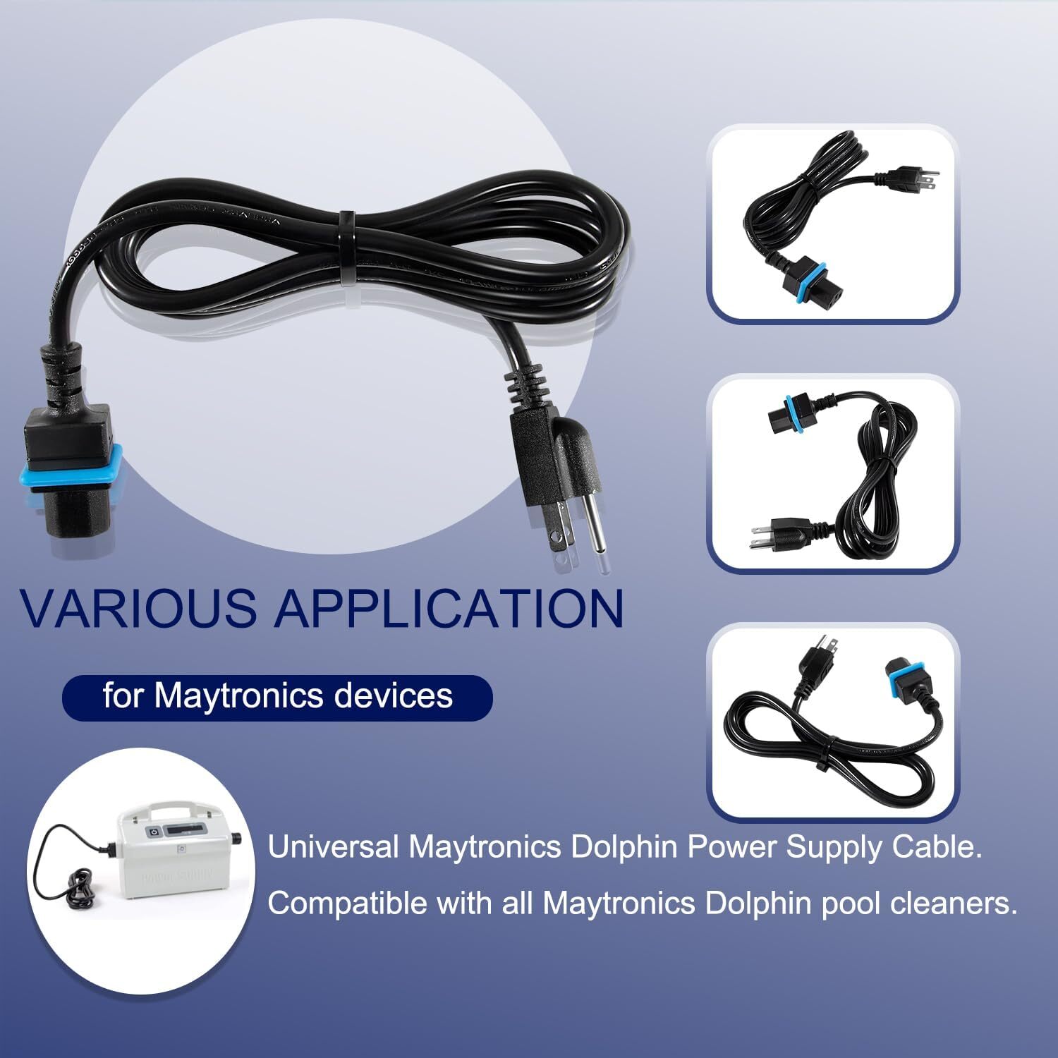 for Maytronics Dolphin Power Cord Dolphin Cleaners Power Supply 58984402LF