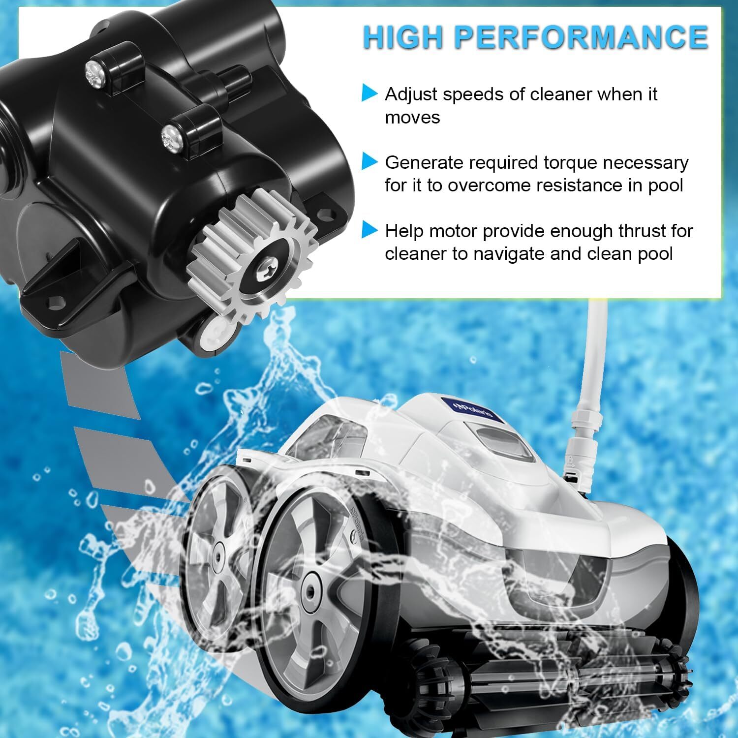 for Polaris Quattro P40/Sport Gearbox Assembly R0837300 NEW IMPROVED METAL GEAR