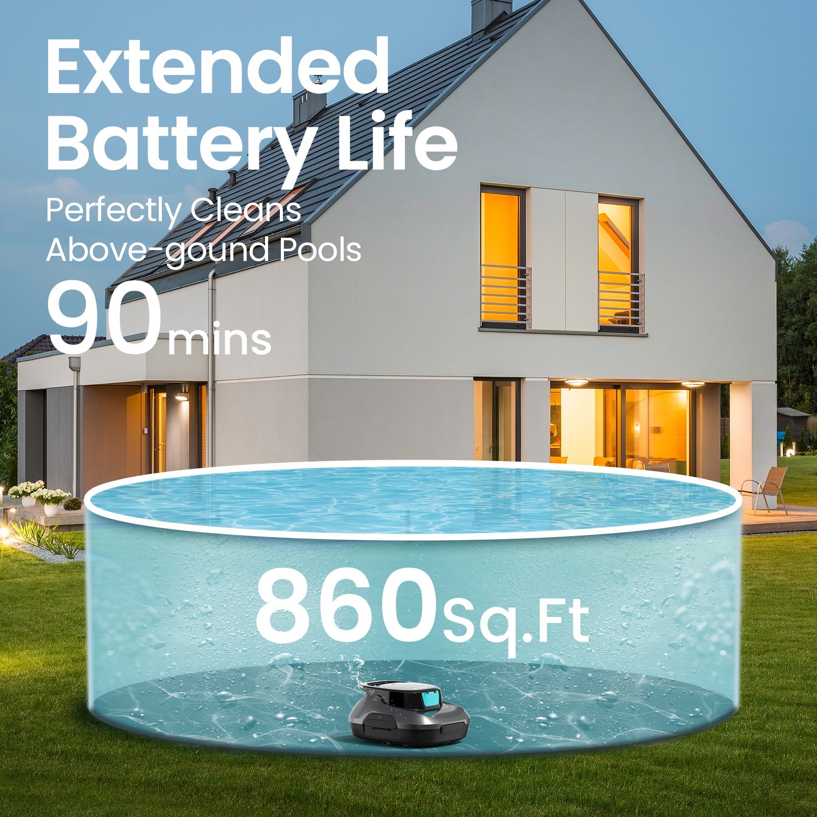 Aiper Scuba SE Pool Robot Cleaner Cordless Automatic for Above Ground Pools