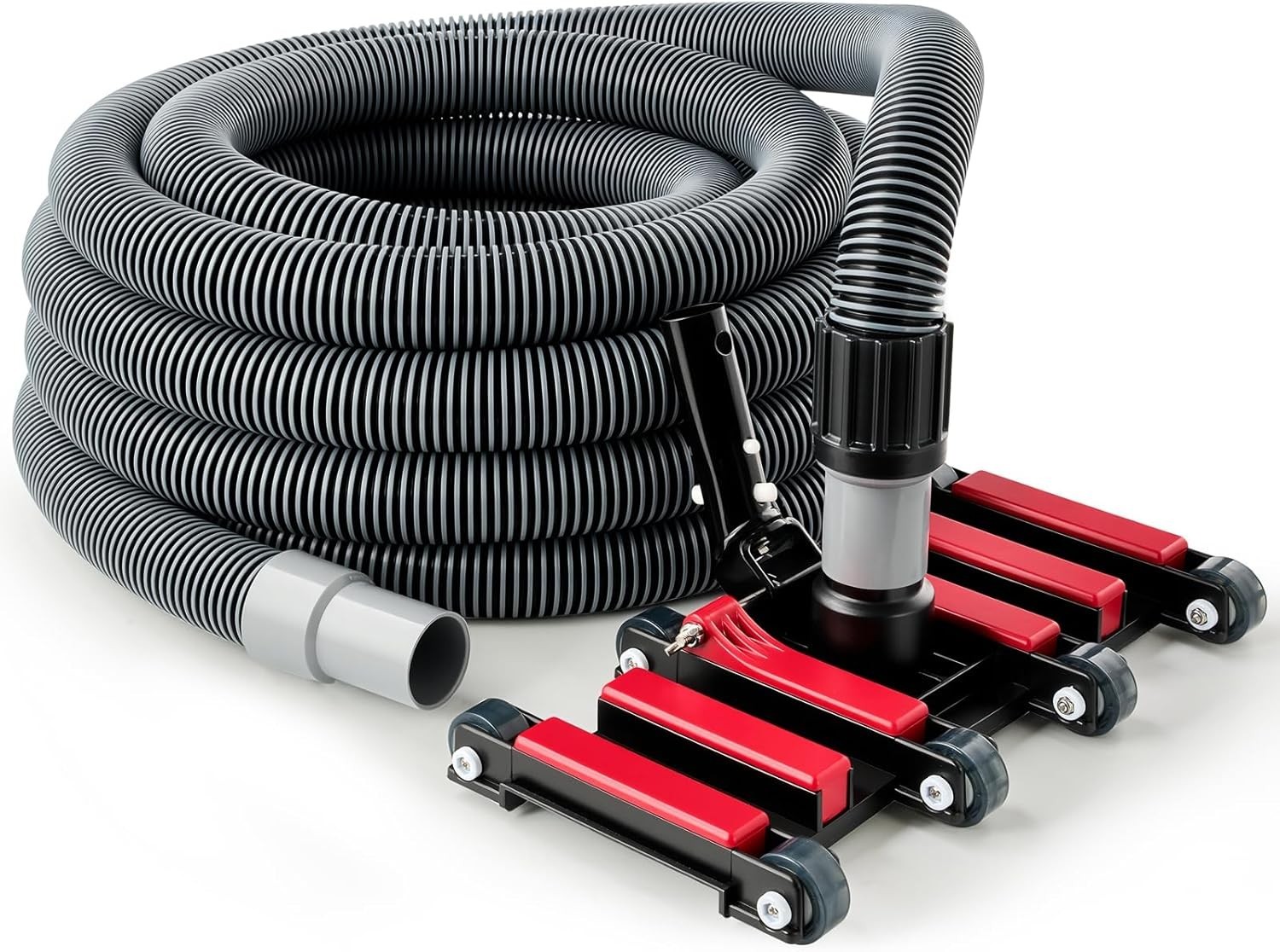 Professional Pool Vacuum Hose and Head – Heavy Duty Hoses with Swivel Cuff and W