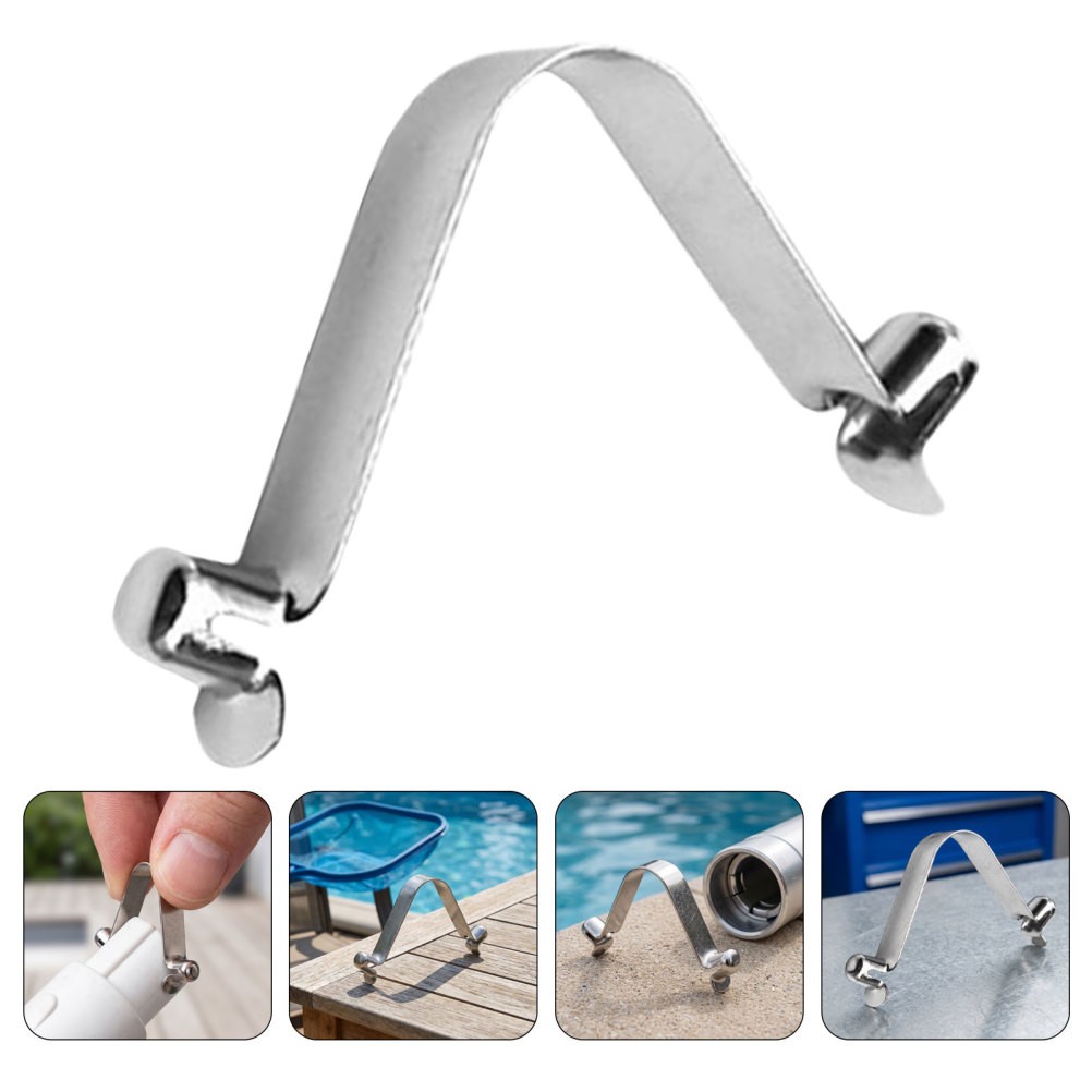 5pcs Stainless Steel Pool Pole Clips – 8mm V-Shape Butterfly Pool Clip – Double