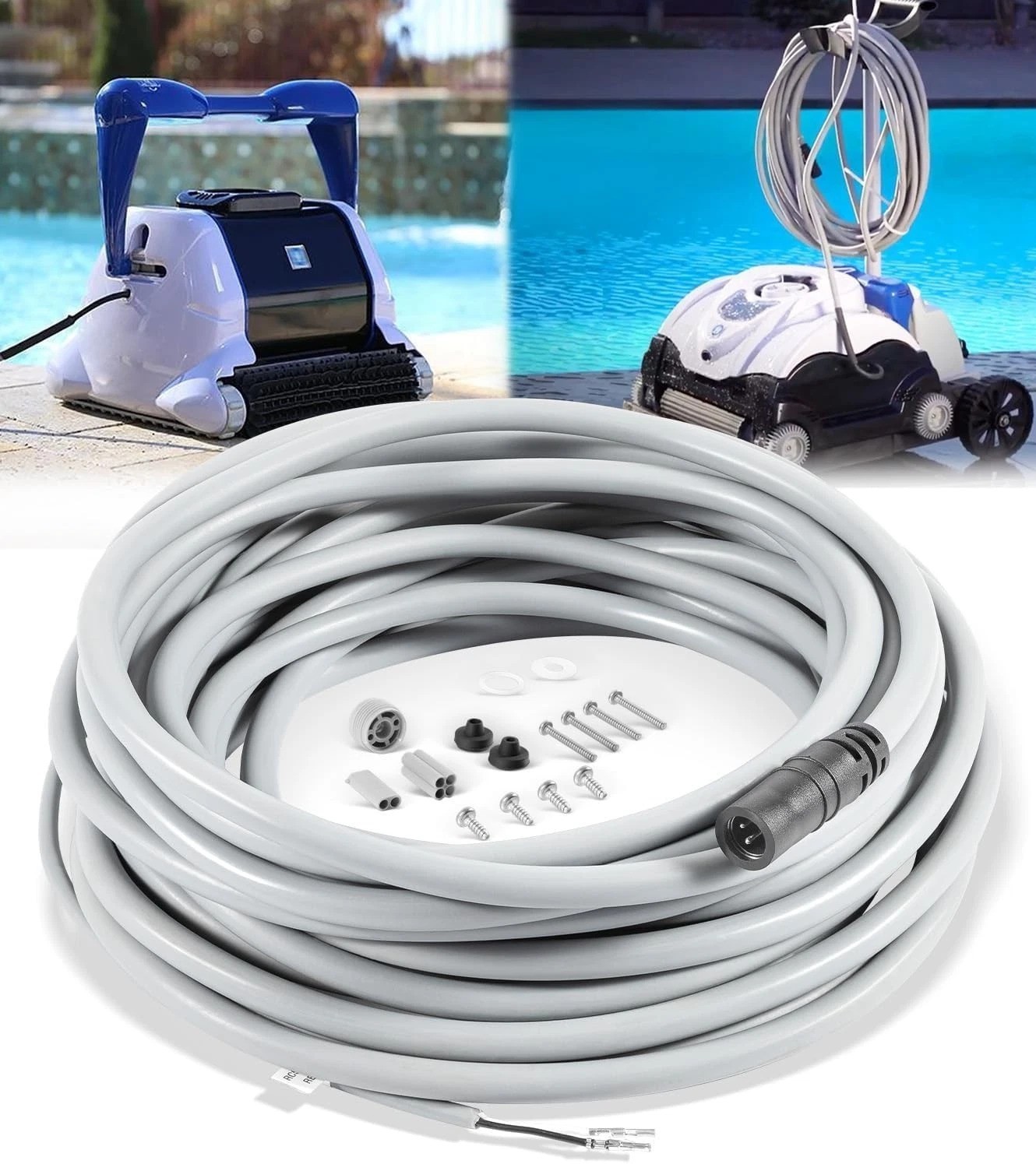 Floating Power Cord Assembly Replacement for Hayward Tigershark QC Robotic Cl…
