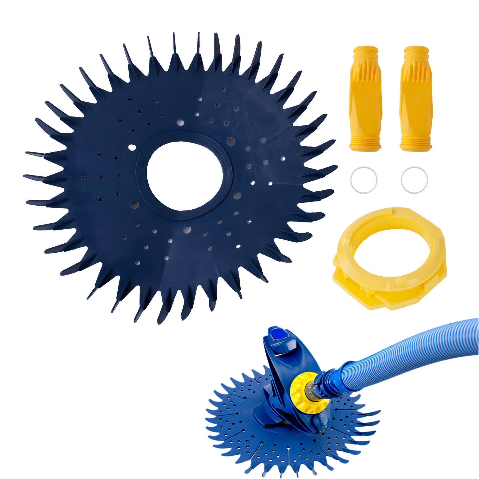 G3 Pool Cleaner Parts Set: Finned Seal, Diaphragm, Retaining Ring, Foot Pad